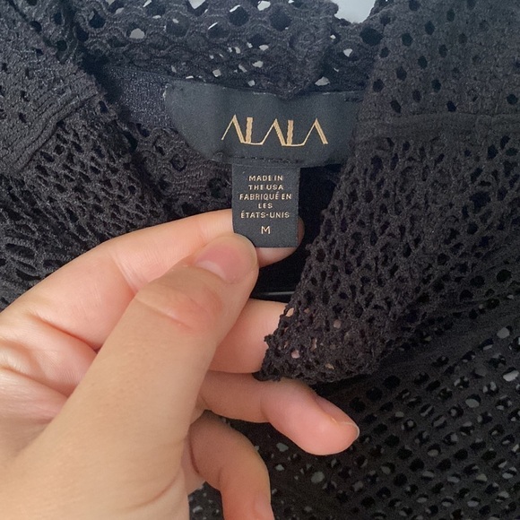 Alala Shore Collage Mesh Pull Over Hoodie, black, size M - Picture 4 of 8